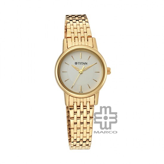 Titan Karishma 2593YM02 White Dial Metal Strap Quartz Women's Watch