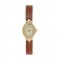 Titan Karishma 2594YL01 Champagne Dial Leather Strap Quartz Women's Watch