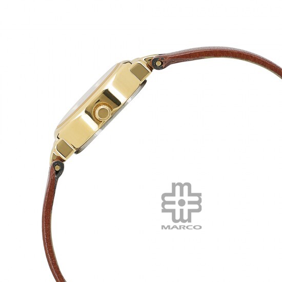 Titan Karishma 2594YL01 Champagne Dial Leather Strap Quartz Women's Watch