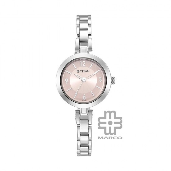 Titan Lagan 2598SM06 Pink Dial Metal Strap Quartz Women's Watch