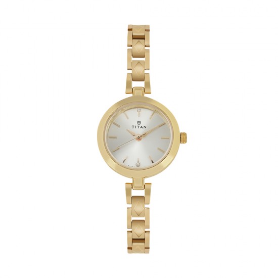 Titan Karishma 2598YM01 Champagne Dial Stainless Steel Strap Quartz Women's Watch Titan Karishma 2598YM01 Champagne Dial Stainless Steel Strap Quartz Women's Watch