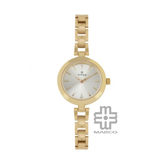 Titan Karishma 2598YM01 Champagne Dial Stainless Steel Strap Quartz Women's Watch