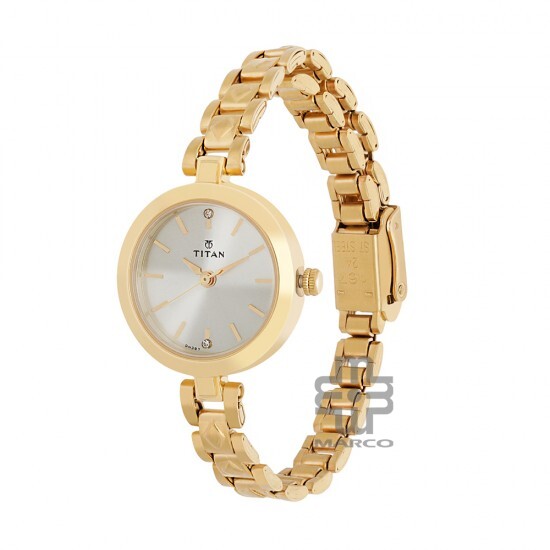 Titan Karishma 2598YM01 Champagne Dial Stainless Steel Strap Quartz Women's Watch