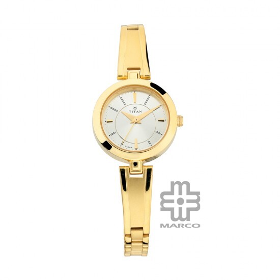 Titan Quartz 2598YM02 Silver Dial Stainless Steel Strap Quartz Women's Watch