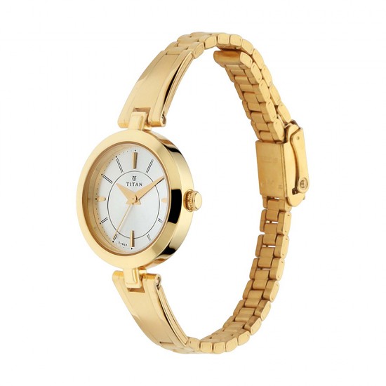 Titan Quartz 2598YM02 Silver Dial Stainless Steel Strap Quartz Women's Watch Titan Quartz 2598YM02 Silver Dial Stainless Steel Strap Quartz Women's Watch