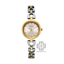 Titan Quartz 2601BM01 Silver Dial Stainless Steel Strap Women Watch