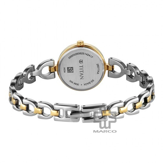 Titan Quartz 2601BM01 Silver Dial Stainless Steel Strap Women Watch
