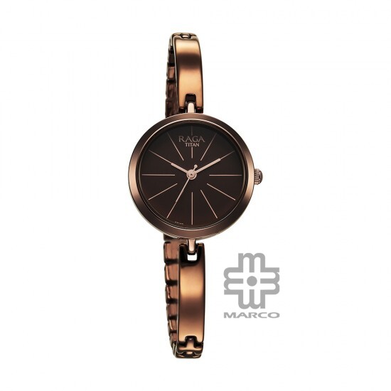 Titan Raga Viva 2606QM03 Brown Dial Metal Strap Quartz Women's Watch