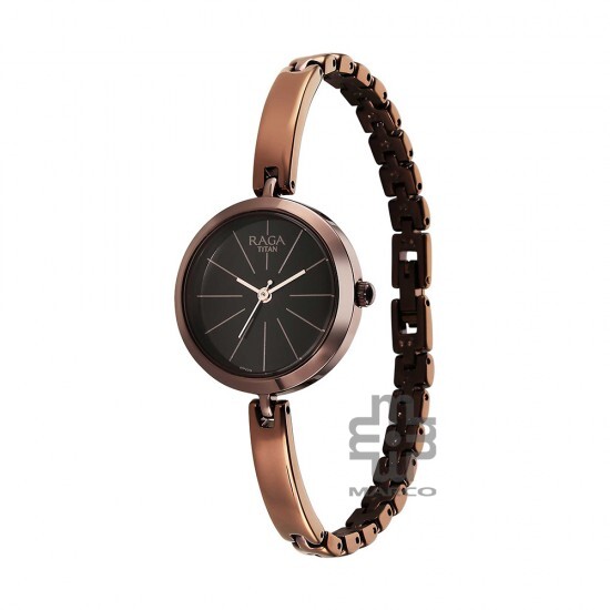 Titan Raga Viva 2606QM03 Brown Dial Metal Strap Quartz Women's Watch