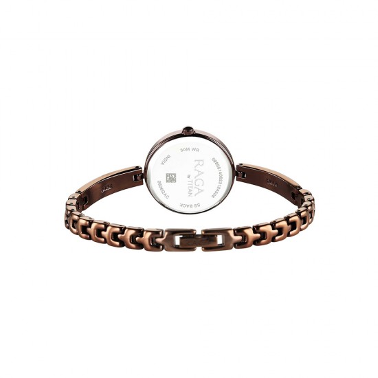 Titan Raga Viva 2606QM03 Brown Dial Metal Strap Quartz Women's Watch