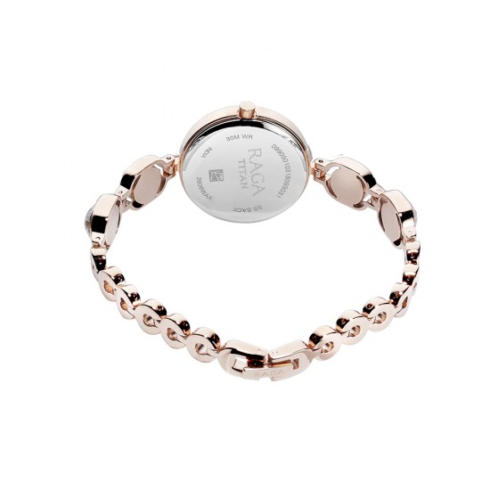 Titan Raga Viva 2606WM02 Rose Gold Dial Metal Strap Quartz Women's Watch Titan Raga Viva 2606WM02 Rose Gold Dial Metal Strap Quartz Women's Watch