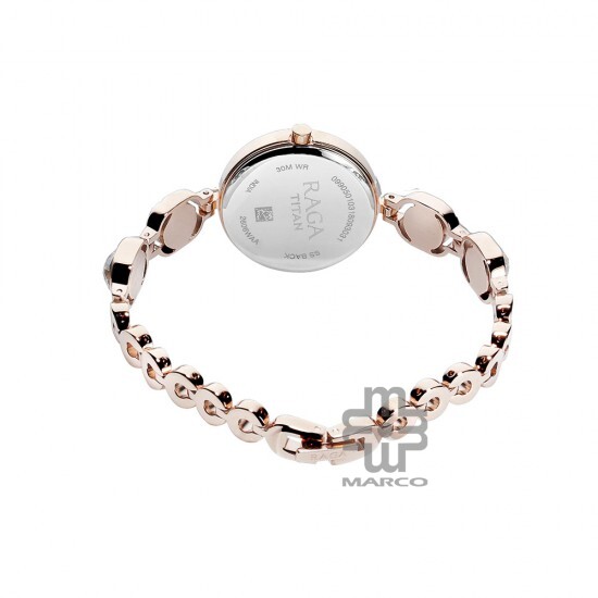 Titan Raga Viva 2606WM02 Rose Gold Dial Metal Strap Quartz Women's Watch
