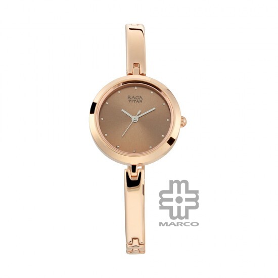 Titan Raga Viva 2606WM05 Rose Gold Dial Metal Strap Quartz Women's Watch