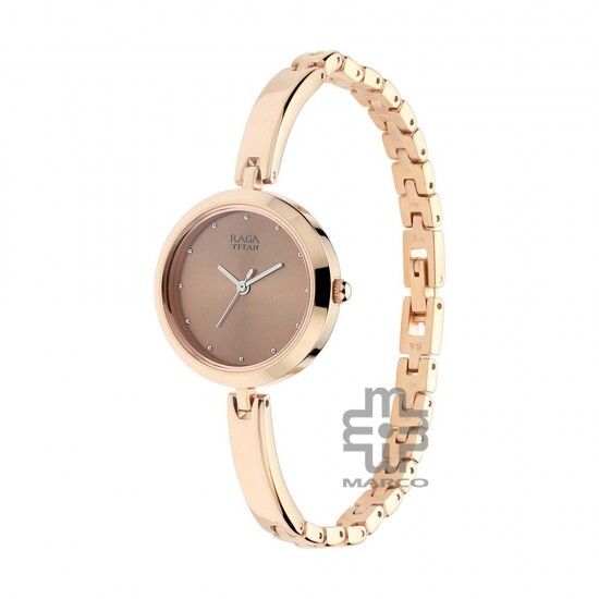 Titan Raga Viva 2606WM05 Rose Gold Dial Metal Strap Quartz Women's Watch