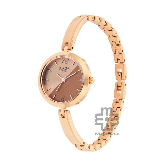 Titan Raga Viva 2606WM07 Rose Gold Dial Metal Strap Quartz Women's Watch