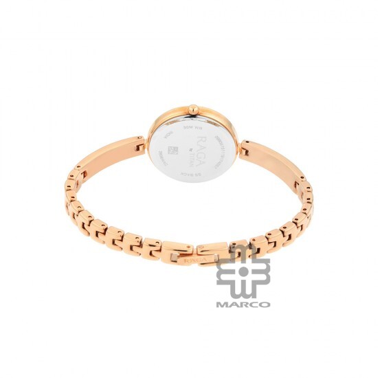 Titan Raga Viva 2606WM07 Rose Gold Dial Metal Strap Quartz Women's Watch