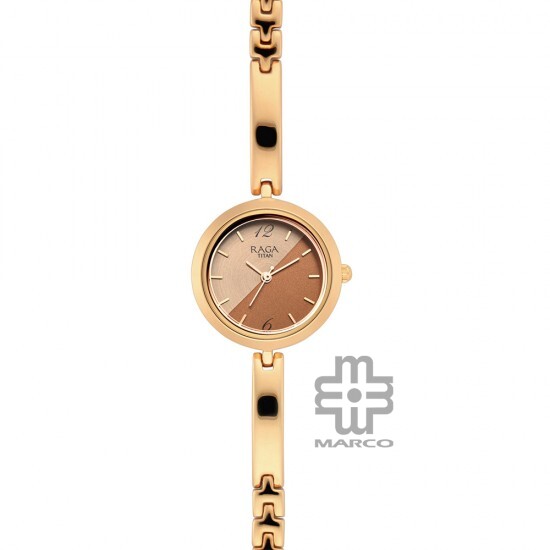 Titan Raga Viva 2606WM07 Rose Gold Dial Metal Strap Quartz Women's Watch