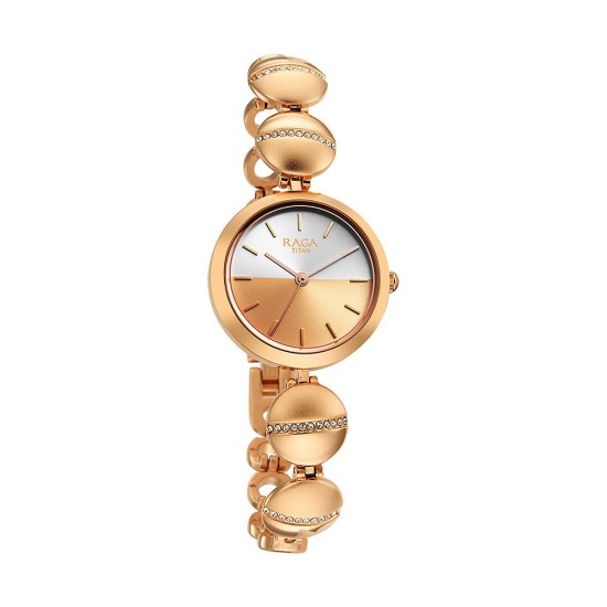 Titan Raga Delight 2606WM11 Two-Toned Dial Metal Strap Women's Watch Titan Raga Delight 2606WM11 Two-Toned Dial Metal Strap Women's Watch