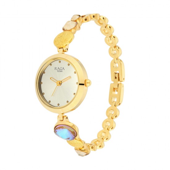 Titan Raga Moments of Joy 2606YM07 Mother of Pearl Dial Metal Strap Women's Watch