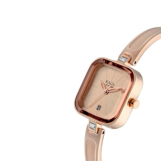 Titan Raga Viva 2607WM01 Rose Gold Dial Metal Strap Quartz Women's Watch Titan Raga Viva 2607WM01 Rose Gold Dial Metal Strap Quartz Women's Watch