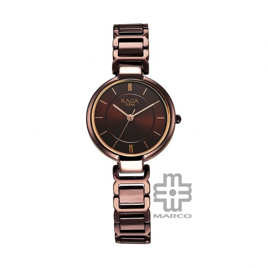 Titan Raga Women's Allure 2608QM02 Brown Dial with Metal Strap Women's Watch