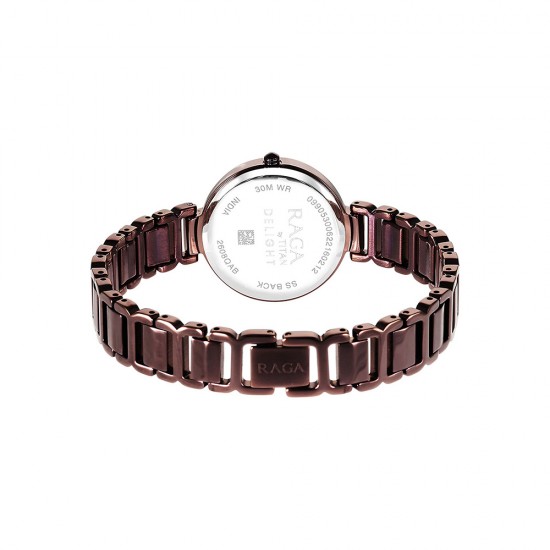 Titan Raga Women's Allure 2608QM02 Brown Dial with Metal Strap Women's Watch