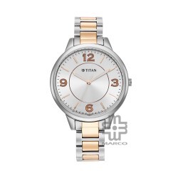 Titan Trendsetters 2617KM01 Silver White Dial Stainless Steel Strap Quartz Women's Watch