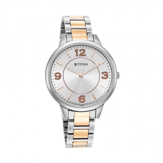 Titan Trendsetters 2617KM01 Silver White Dial Stainless Steel Strap Quartz Women's Watch Titan Trendsetters 2617KM01 Silver White Dial Stainless Steel Strap Quartz Women's Watch