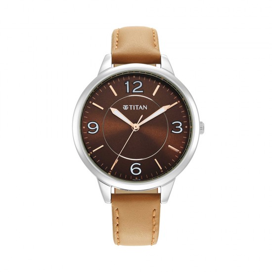 Titan Trendsetters 2617SL03 Brown Dial Leather Strap Quartz Women's Watch Titan Trendsetters 2617SL03 Brown Dial Leather Strap Quartz Women's Watch