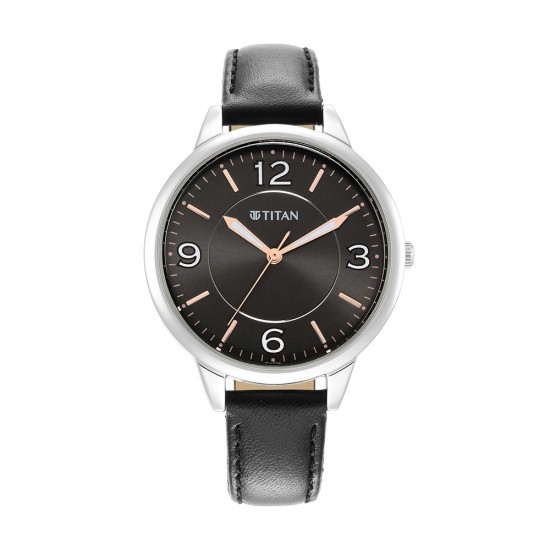 Titan Trendsetters 2617SL04 Anthracite Dial Leather Strap Quartz Women's Watch Titan Trendsetters 2617SL04 Anthracite Dial Leather Strap Quartz Women's Watch