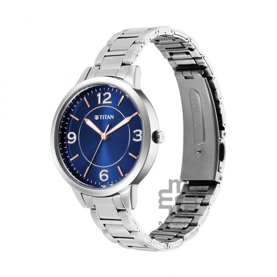 Titan Trendsetters 2617SM03 Blue Dial Stainless Steel Strap Quartz Women's Watch