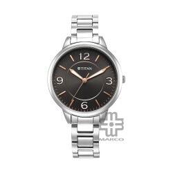 Titan Urban 2617SM08 Anthracite Dial Metal Strap Quartz Women's Watch