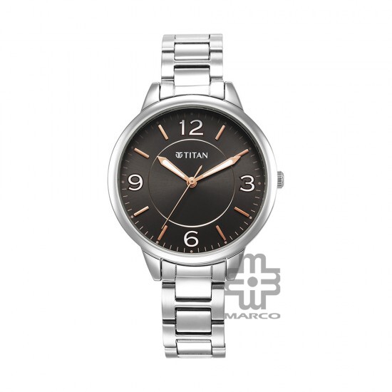 Titan Urban 2617SM08 Anthracite Dial Metal Strap Quartz Women's Watch