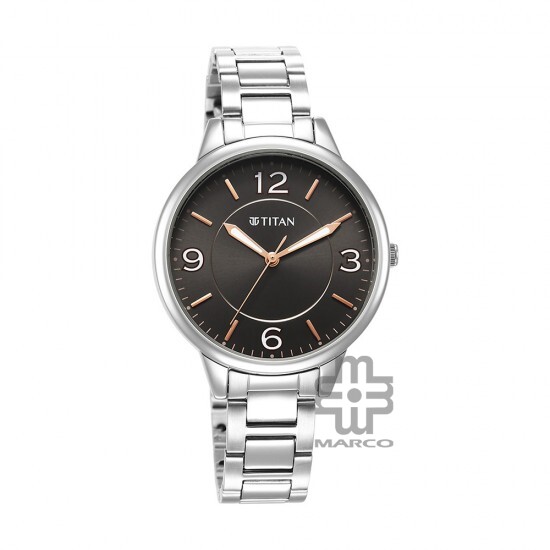 Titan Urban 2617SM08 Anthracite Dial Metal Strap Quartz Women's Watch