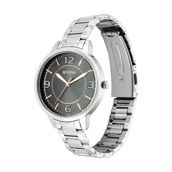 Titan Urban 2617SM08 Anthracite Dial Metal Strap Quartz Women's Watch Titan Urban 2617SM08 Anthracite Dial Metal Strap Quartz Women's Watch