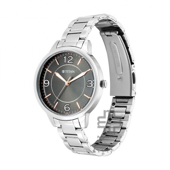 Titan Urban 2617SM08 Anthracite Dial Metal Strap Quartz Women's Watch