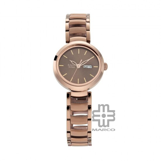 Titan Raga 2620QM01 Viva Brown Dial Metal Strap Quartz Women's Watch