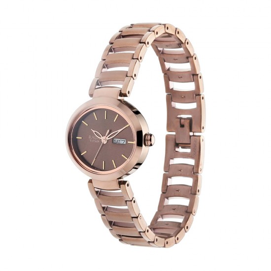 Titan Raga 2620QM01 Viva Brown Dial Metal Strap Quartz Women's Watch Titan Raga 2620QM01 Viva Brown Dial Metal Strap Quartz Women's Watch