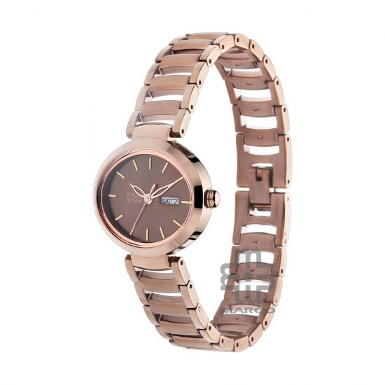 Titan Raga 2620QM01 Viva Brown Dial Metal Strap Quartz Women's Watch