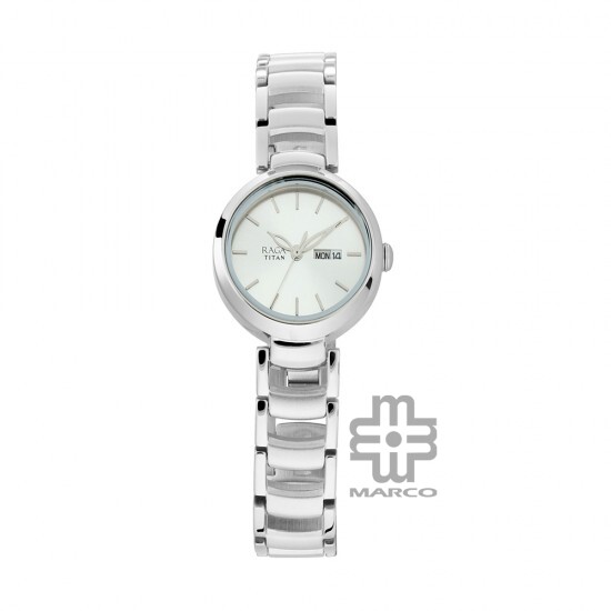 Titan Raga 2620SM01 Viva Silver Dial Metal Strap Quartz Women's Watch