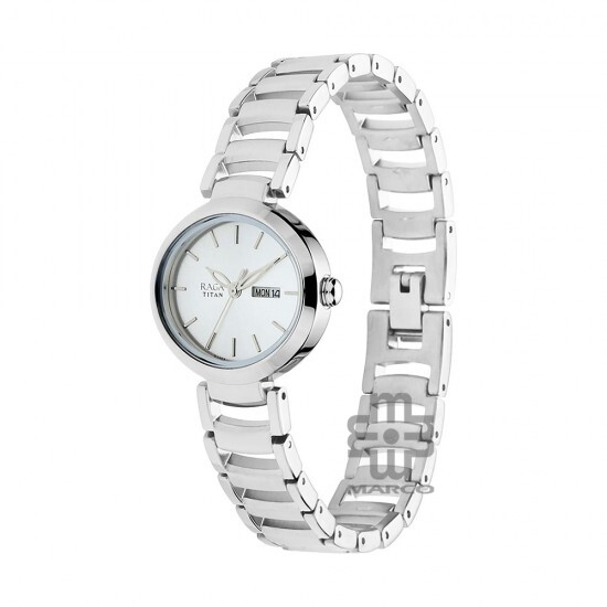 Titan Raga 2620SM01 Viva Silver Dial Metal Strap Quartz Women's Watch