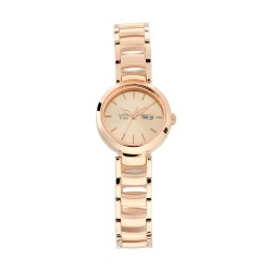 Titan Raga 2620WM01 Viva Rose Gold Dial Metal Strap Quartz Women's Watch