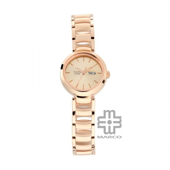 Titan Raga 2620WM01 Viva Rose Gold Dial Metal Strap Quartz Women's Watch