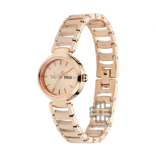 Titan Raga 2620WM01 Viva Rose Gold Dial Metal Strap Quartz Women's Watch