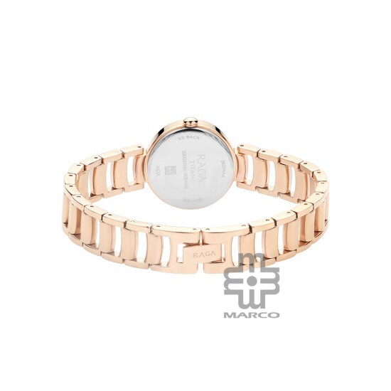 Titan Raga 2620WM01 Viva Rose Gold Dial Metal Strap Quartz Women's Watch