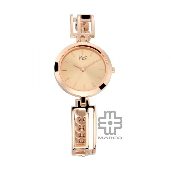 Titan Raga Viva 2622WM01 Rose Gold Dial Metal Strap Quartz Women's Watch