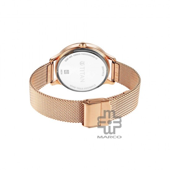 Titan Purple 2634WM05 Pink Dial Analog with Date Metal Strap Quartz Women's Watch