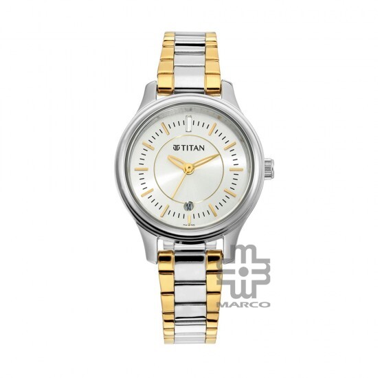 Titan Quartz 2638BM01 Silver Dial Stainless Steel Strap Women's Watch