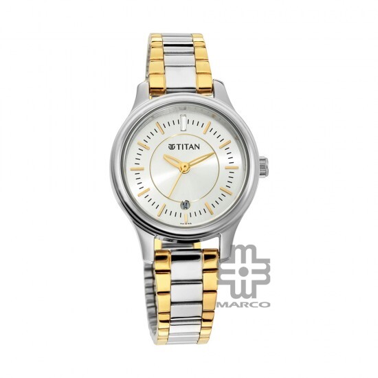 Titan Quartz 2638BM01 Silver Dial Stainless Steel Strap Women's Watch