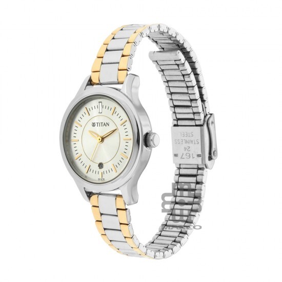 Titan Quartz 2638BM01 Silver Dial Stainless Steel Strap Women's Watch